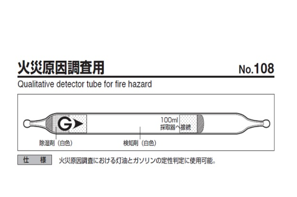 气体检测管 火灾原因调查用 108系列