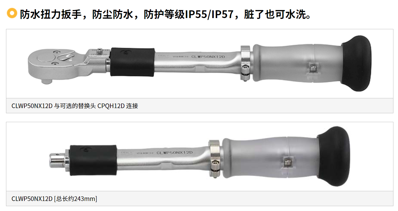 CLWP50NX12D可换头预锁式防水扭力扳手